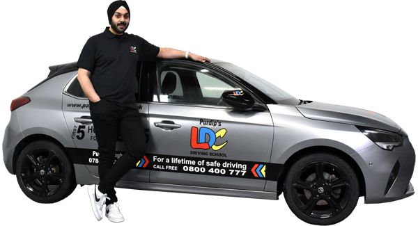 Purdip Singh's driving school car